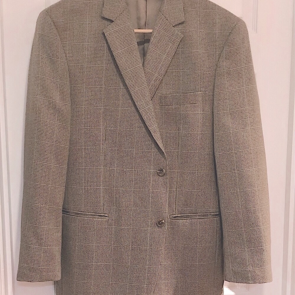 Izod Men’s Tan Checked Sport Coat 44R